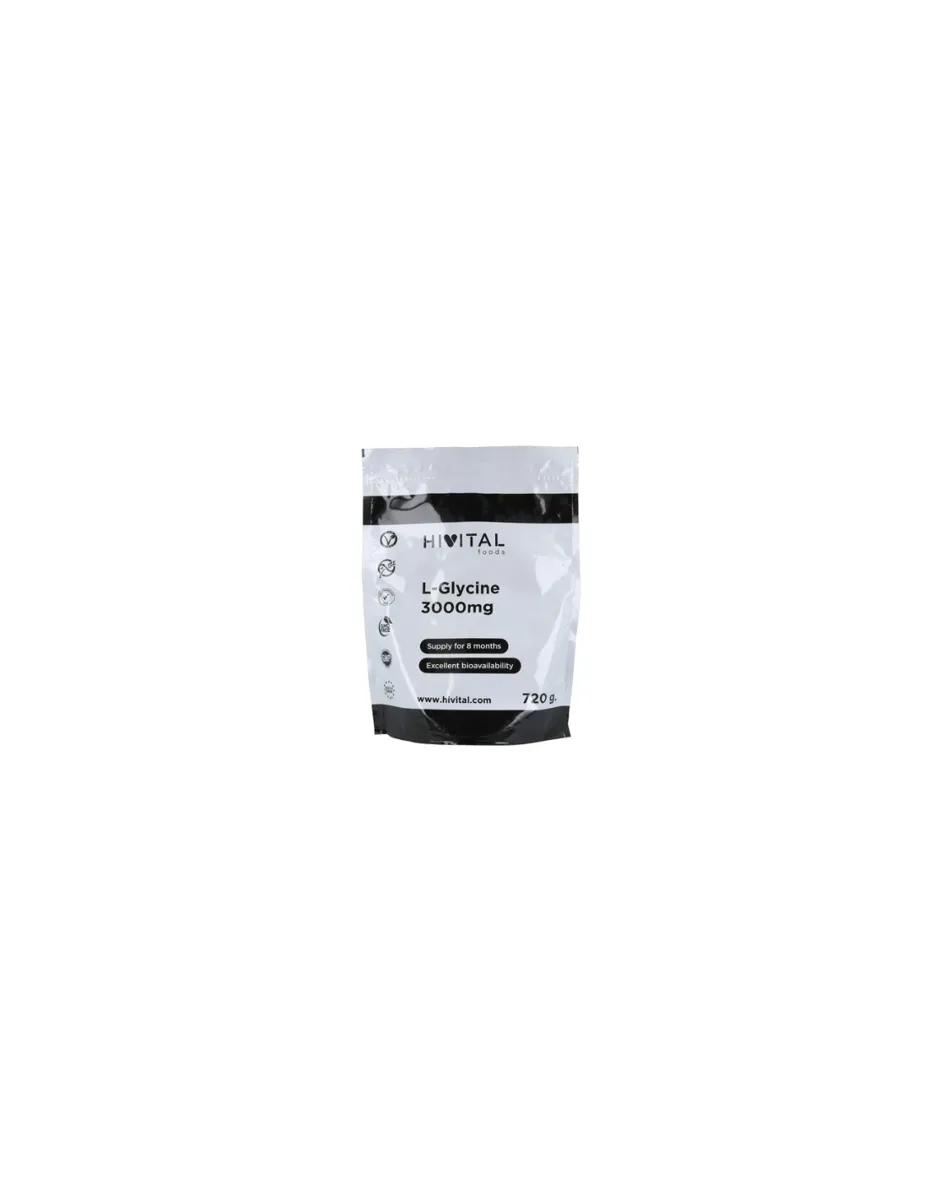 L - Glycina, 3000 mg, 720 gramos