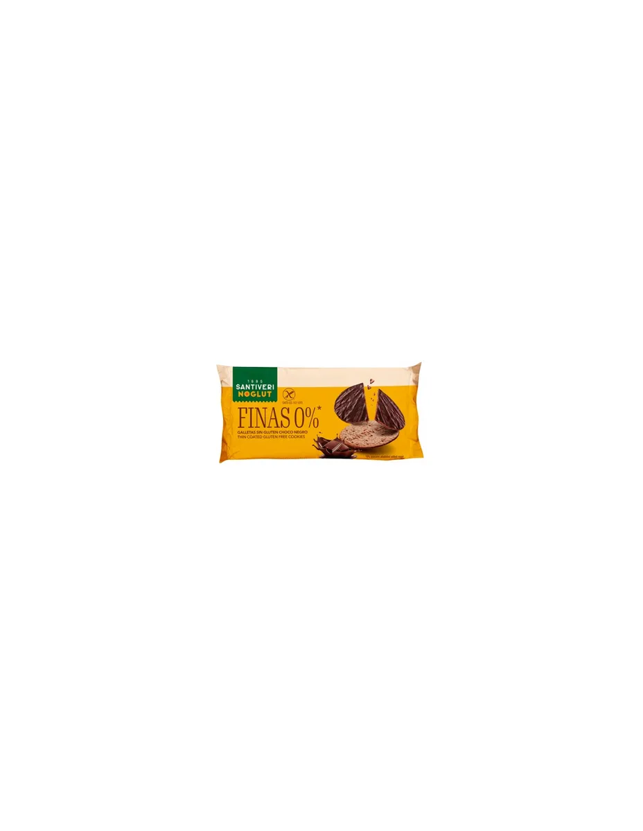 Galletas finas 0% sin gluten, bañadas en chocolate negro