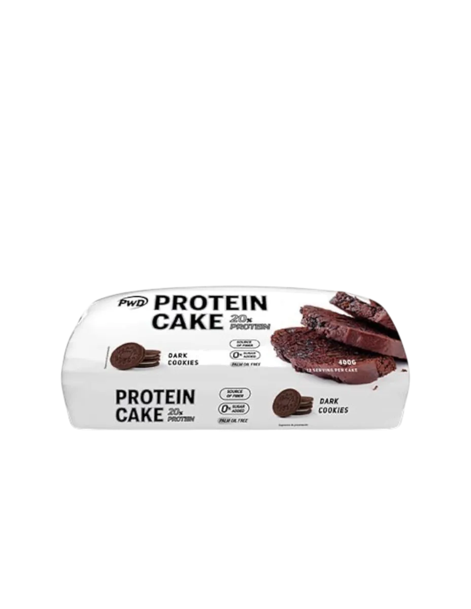 Protein Cake, sabor Dark Cookies, 400 gramos, 20% proteína, sin azúcares añadidos