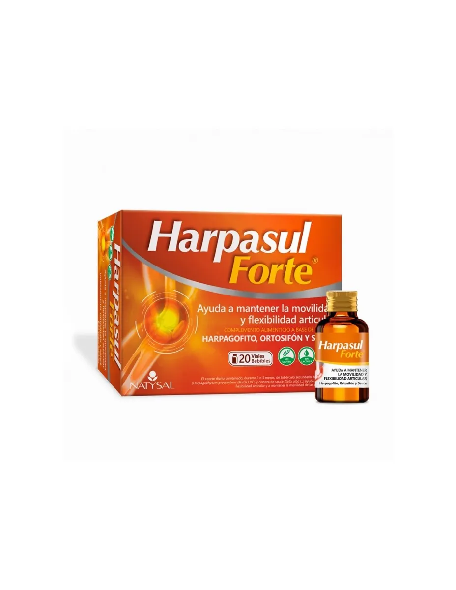 Harpasul Forte, 20 viales, Movilidad y Flexibilidad Articular, Sin gluten ni Lactosa.