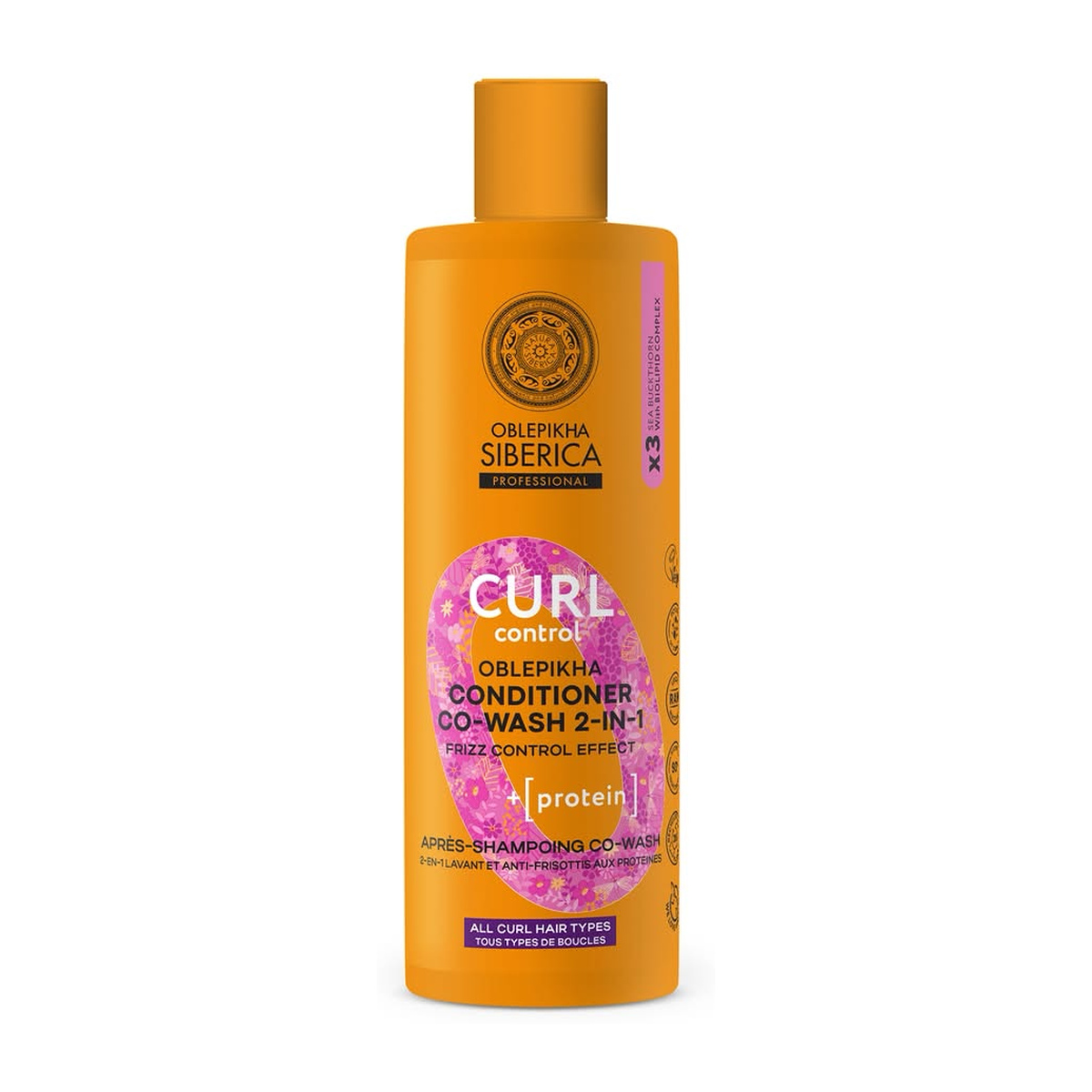 Acondicionador Co-Wash 2 en 1 con proteínas "Curl Control", 400ml