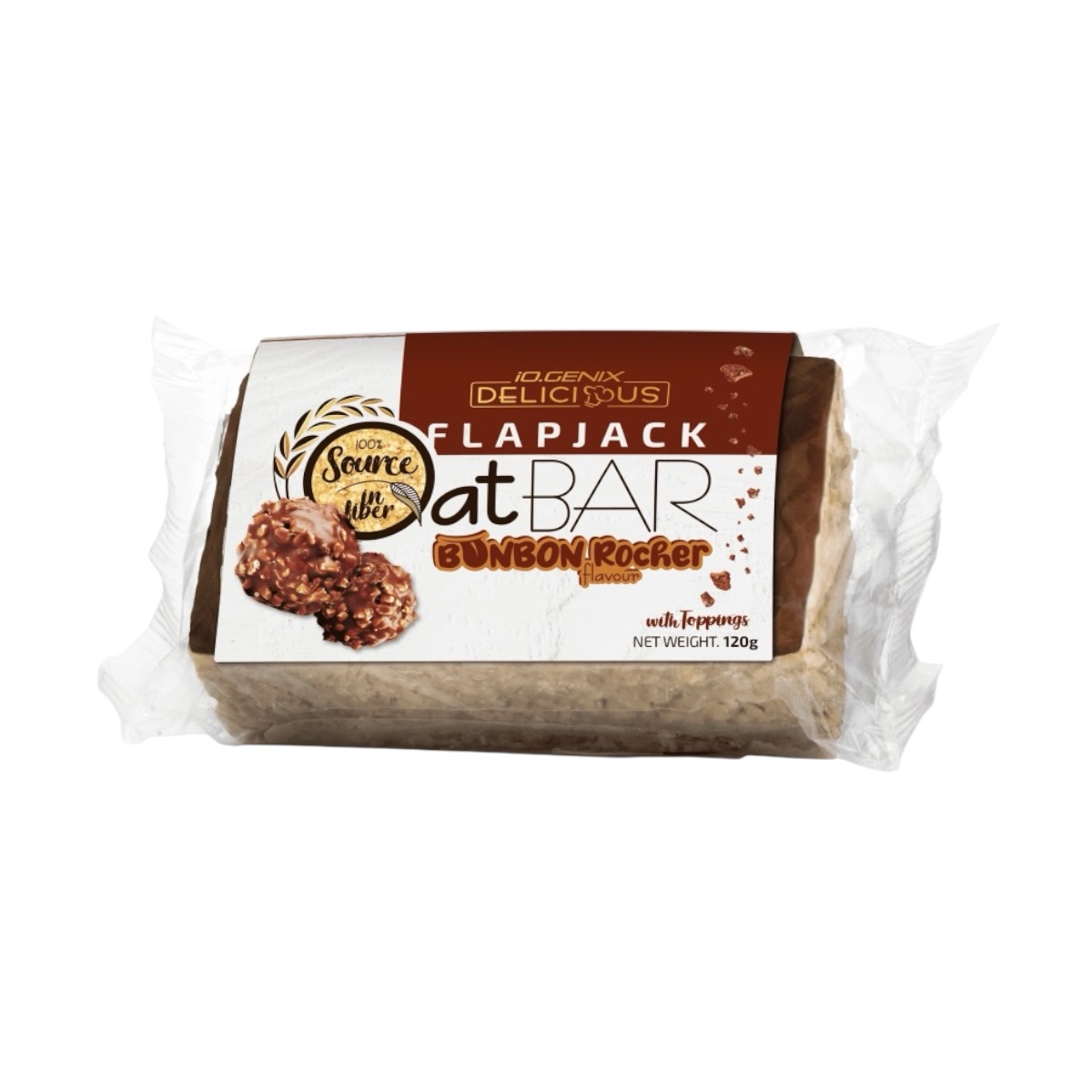 Flapjack, barritas energéticas, sabor ferrero rocher, 120 gramos