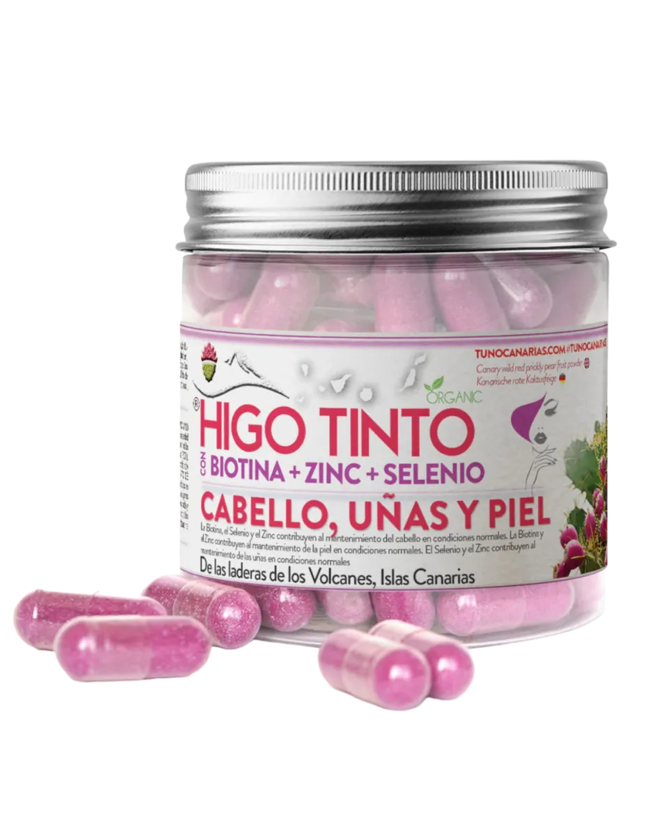 Higo Tinto, Biotina, Zinc, Selenio, 90 cápsulas