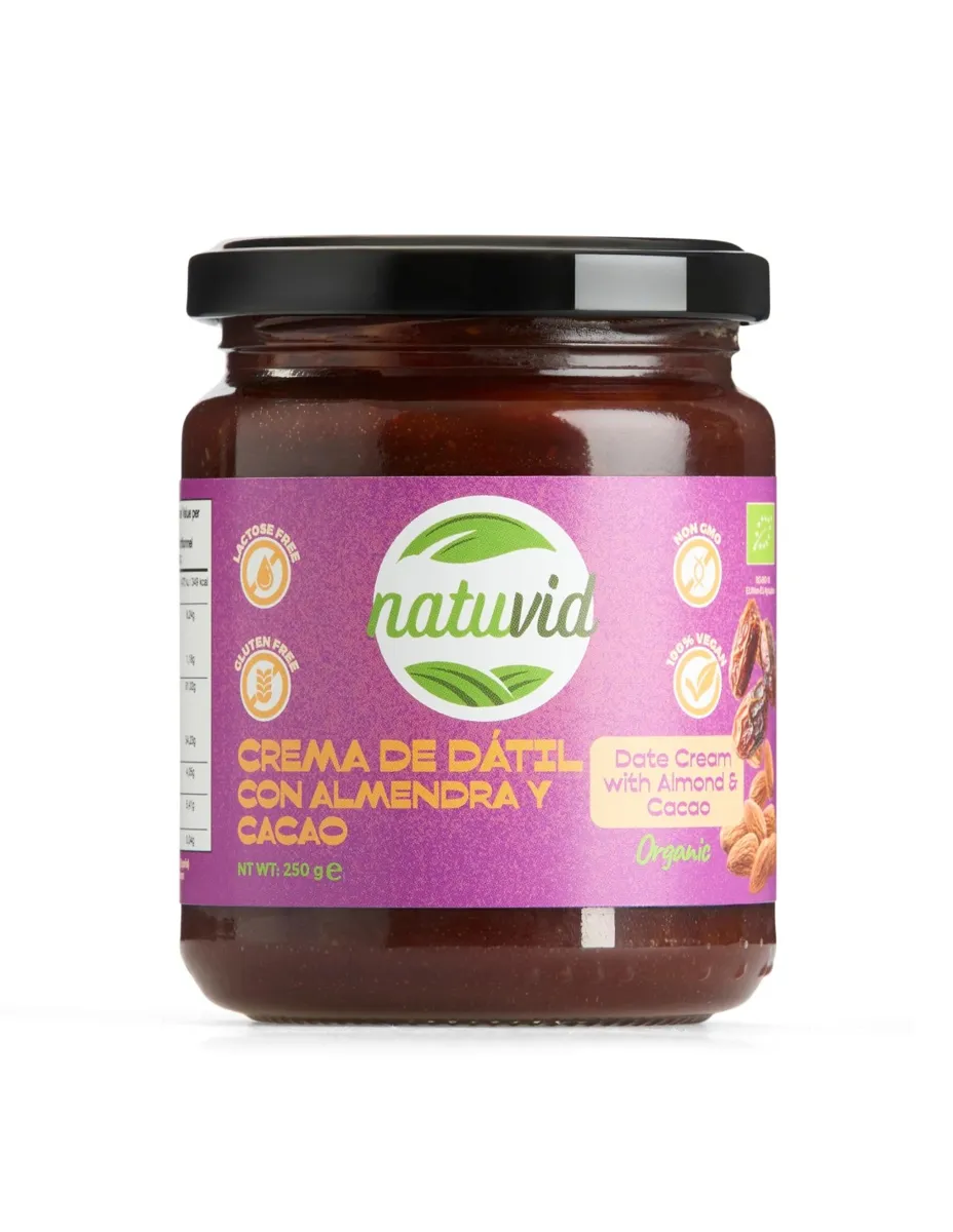 Crema de Dátil, Almendra y Cacao, BIO, 200 gramos