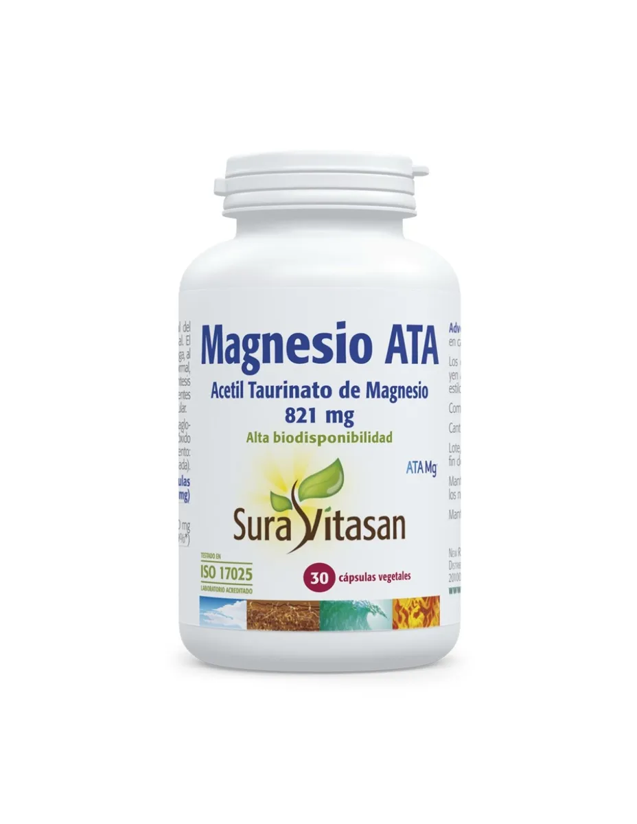 Magnesio ATA, Acetil Taurinato de Magnesio, 821 mg, 30 cápsulas