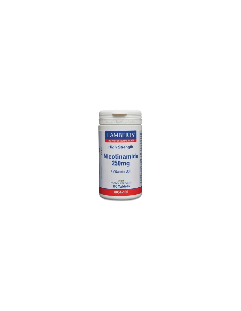 Nicotinamide, Vitamina B3, 250mg, 100 tabletas