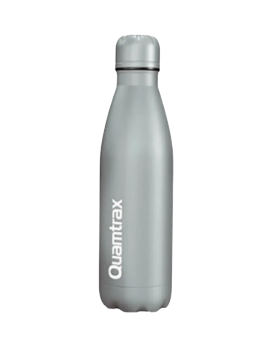Botella de acero inoxidable color gris 500ml de Quamtrax