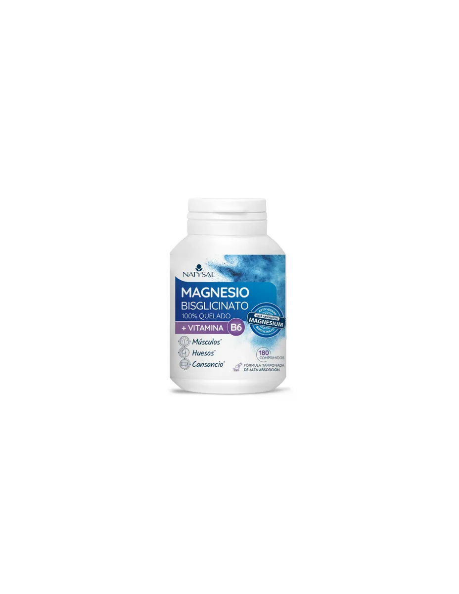 Bisglicinato de magnesio 100%quelado + Vitamina B6, 180 comprimidos