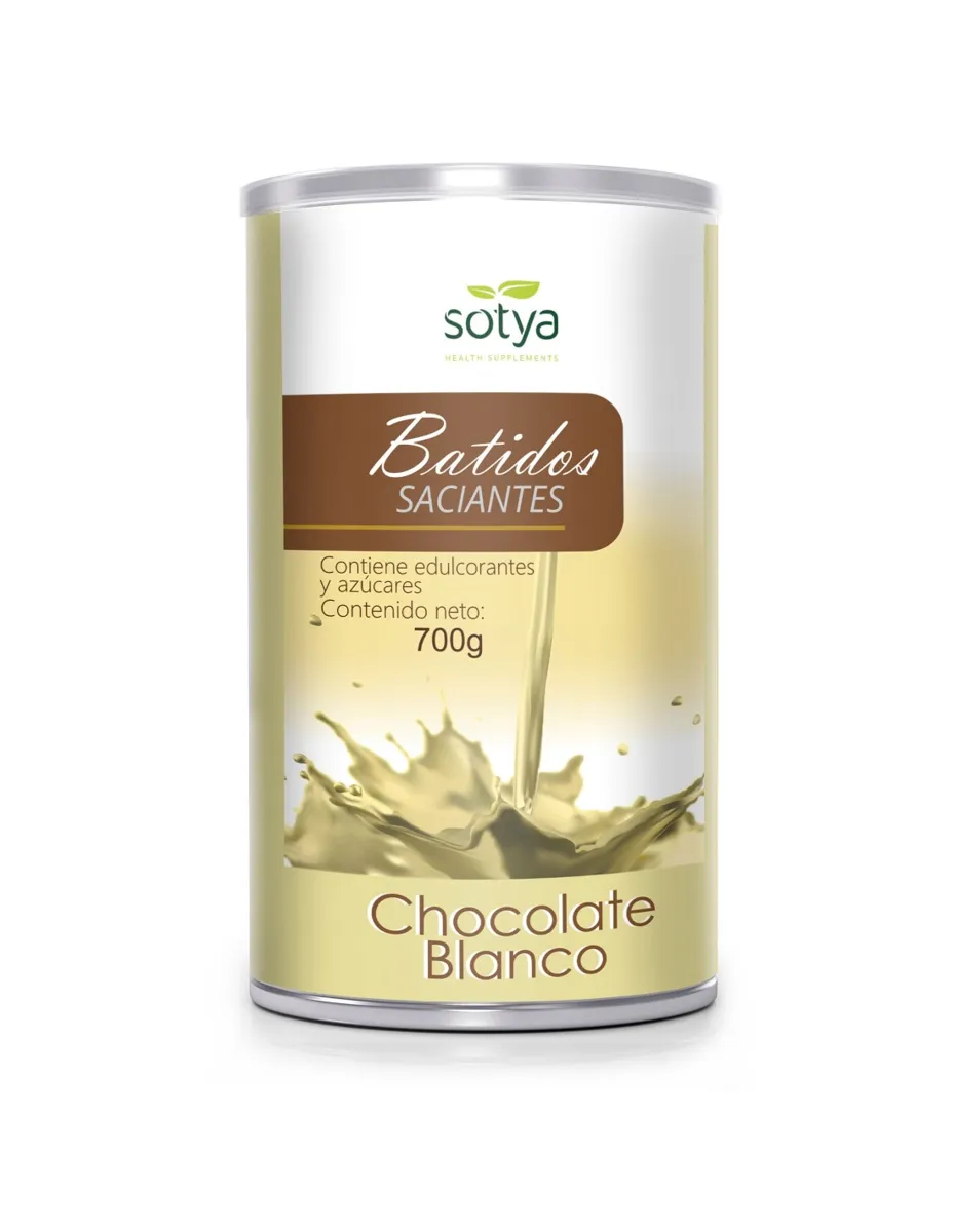 Batido saciante, sabor chocolate blanco, 700 gramos