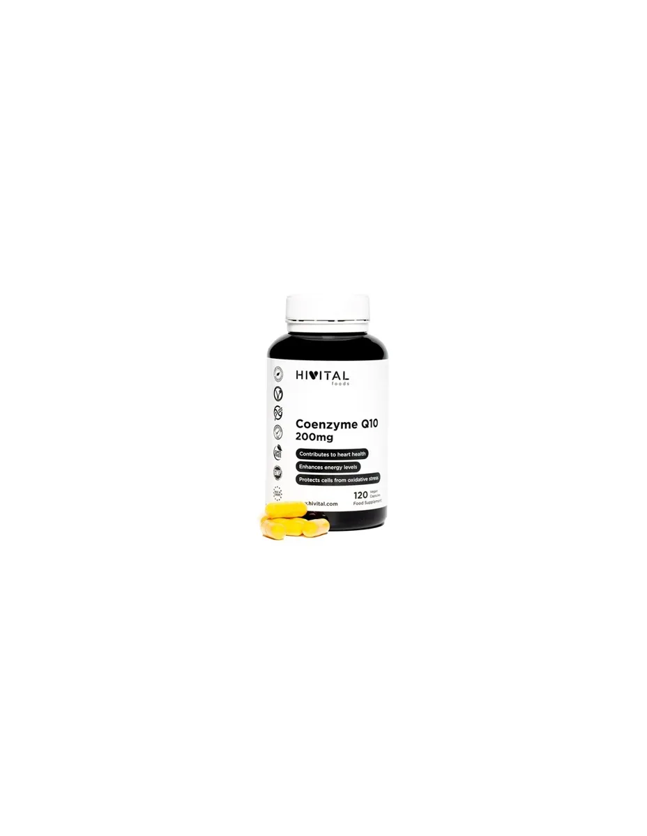 Coenzima Q10, 200mg, 120 Cápsulas Veganas