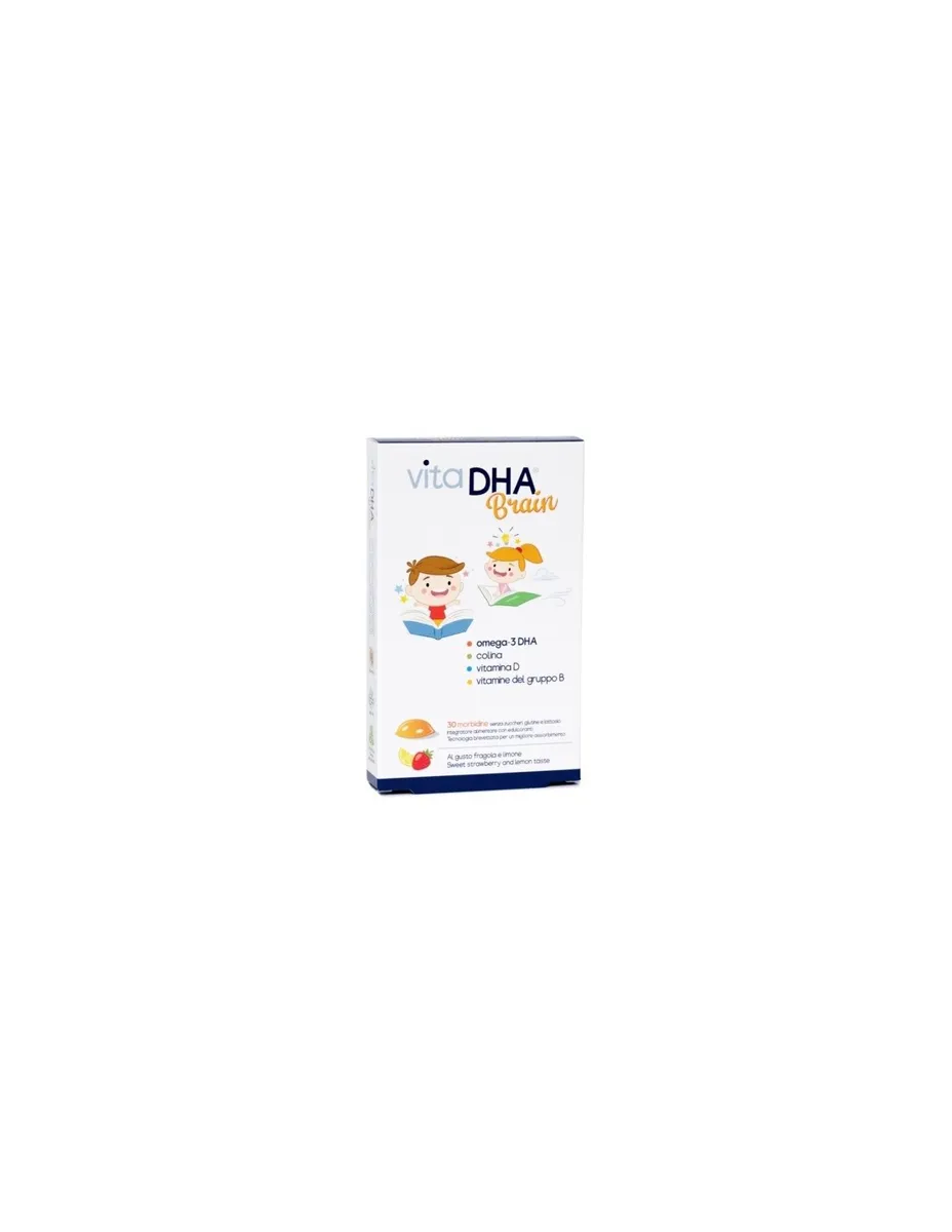 Omega 3, DHA, Brain, Infantil, masticable, sabor Fresa y Plátano, 30 unidades