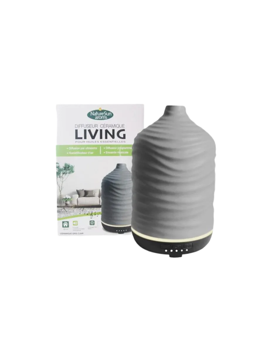 Difusor Humidificador de Cerámica, Living gris claro