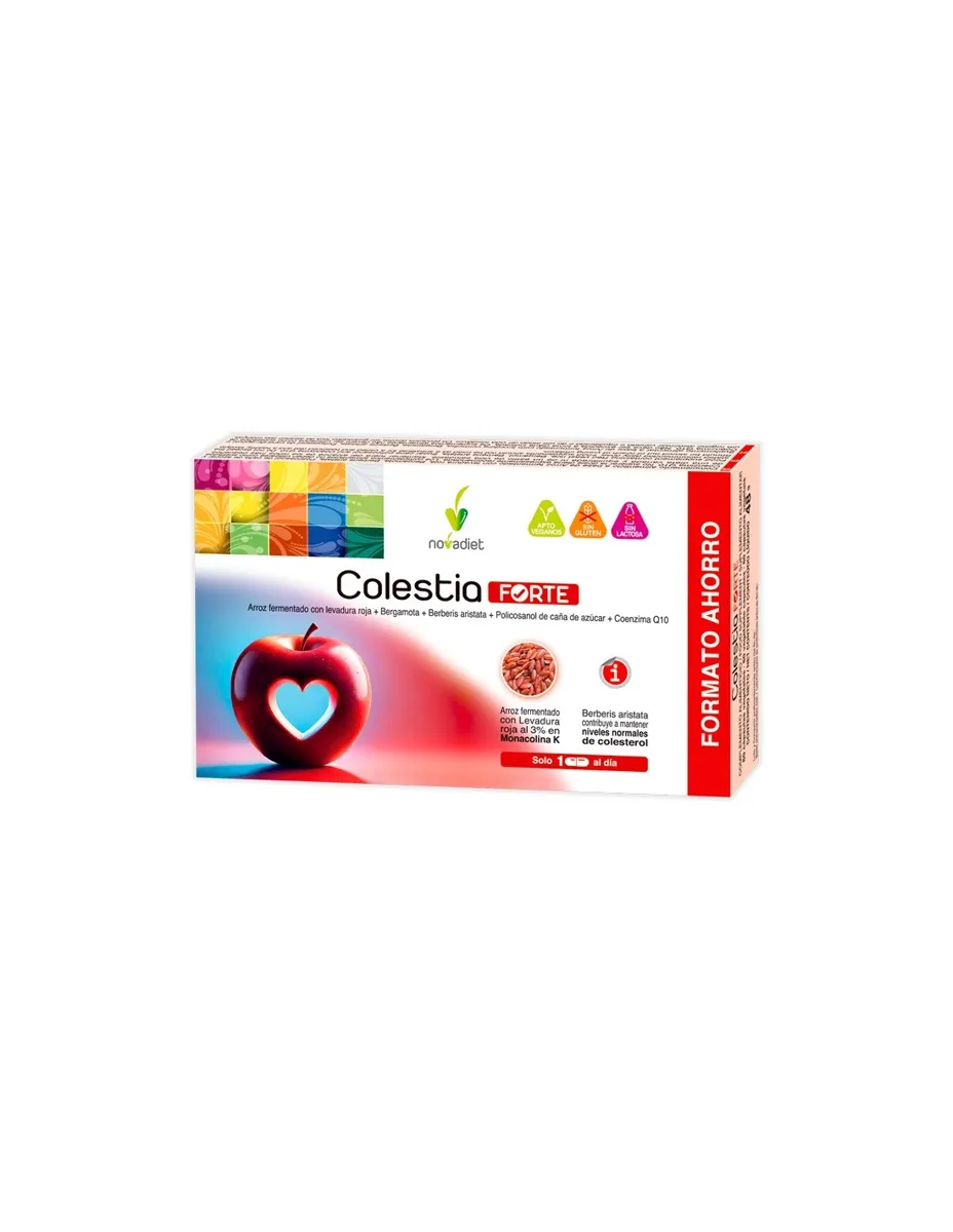 Colestia Forte, con Levadura roja de Arroz y Berberina, sin gluten, 60 cápsulas veganas