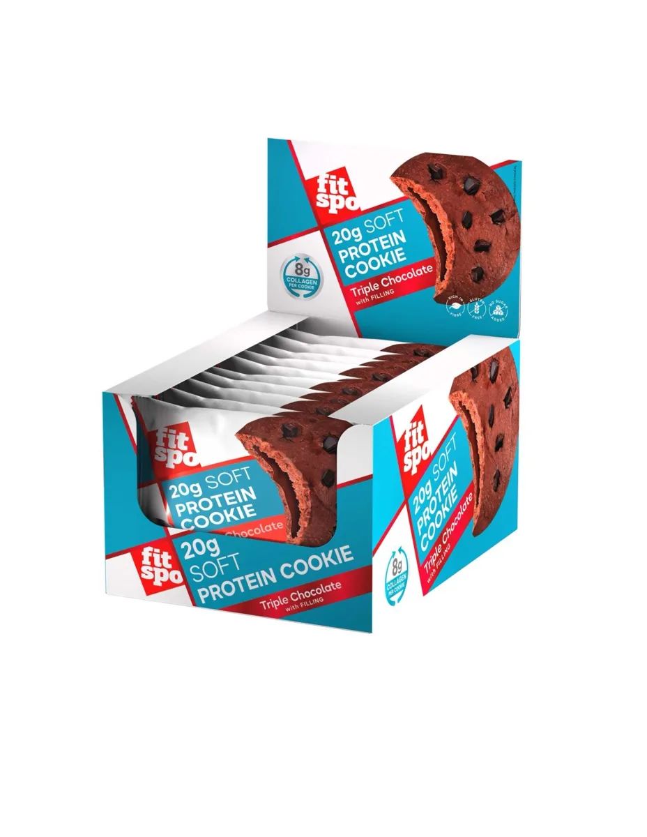 Galleta proteica, sabor Triple Chocolate, sin gluten,70 gramos