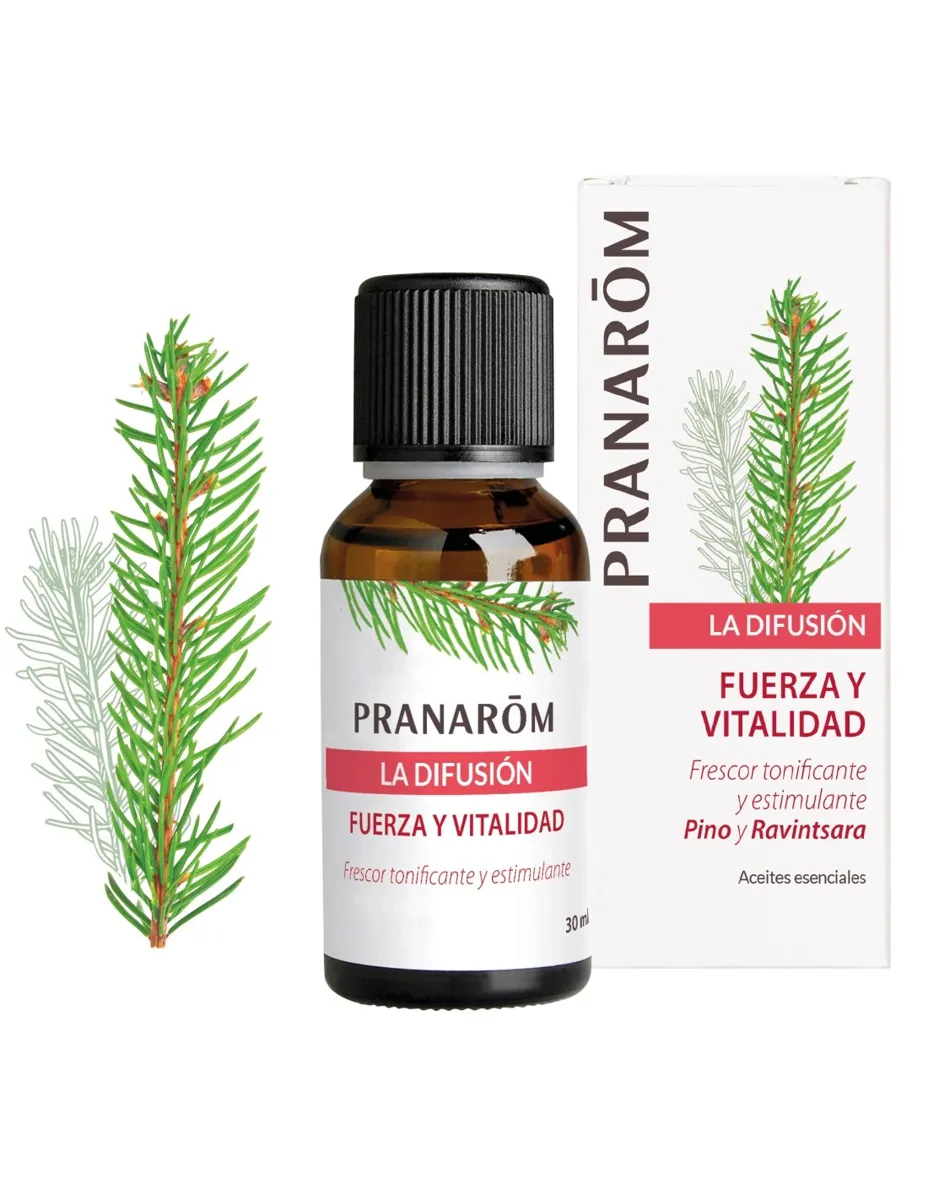 Sinergia difusión, con Pino y Ravinstara, Fuerza y vitalidad, 30ml