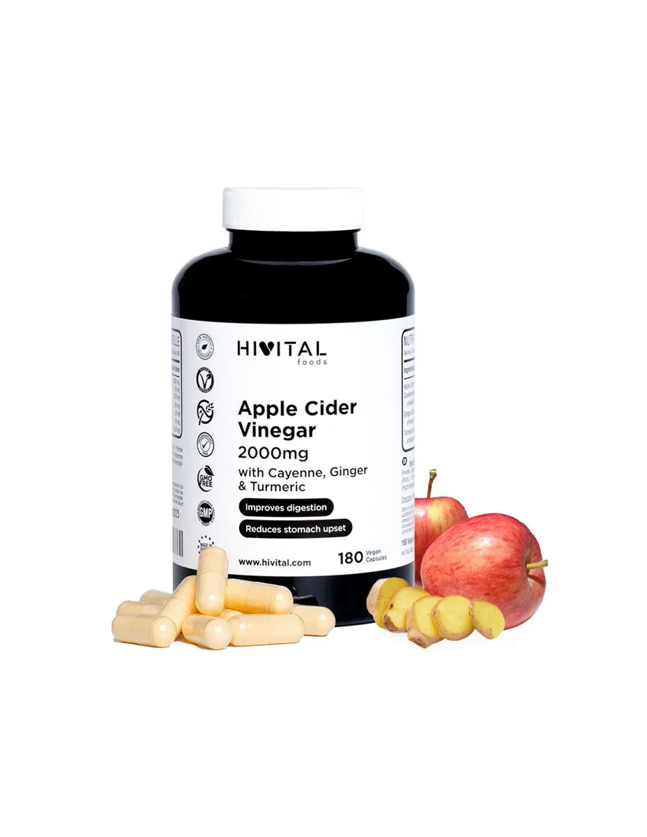 Vinagre de Manzana, 2000 mg, 180 cápsulas
