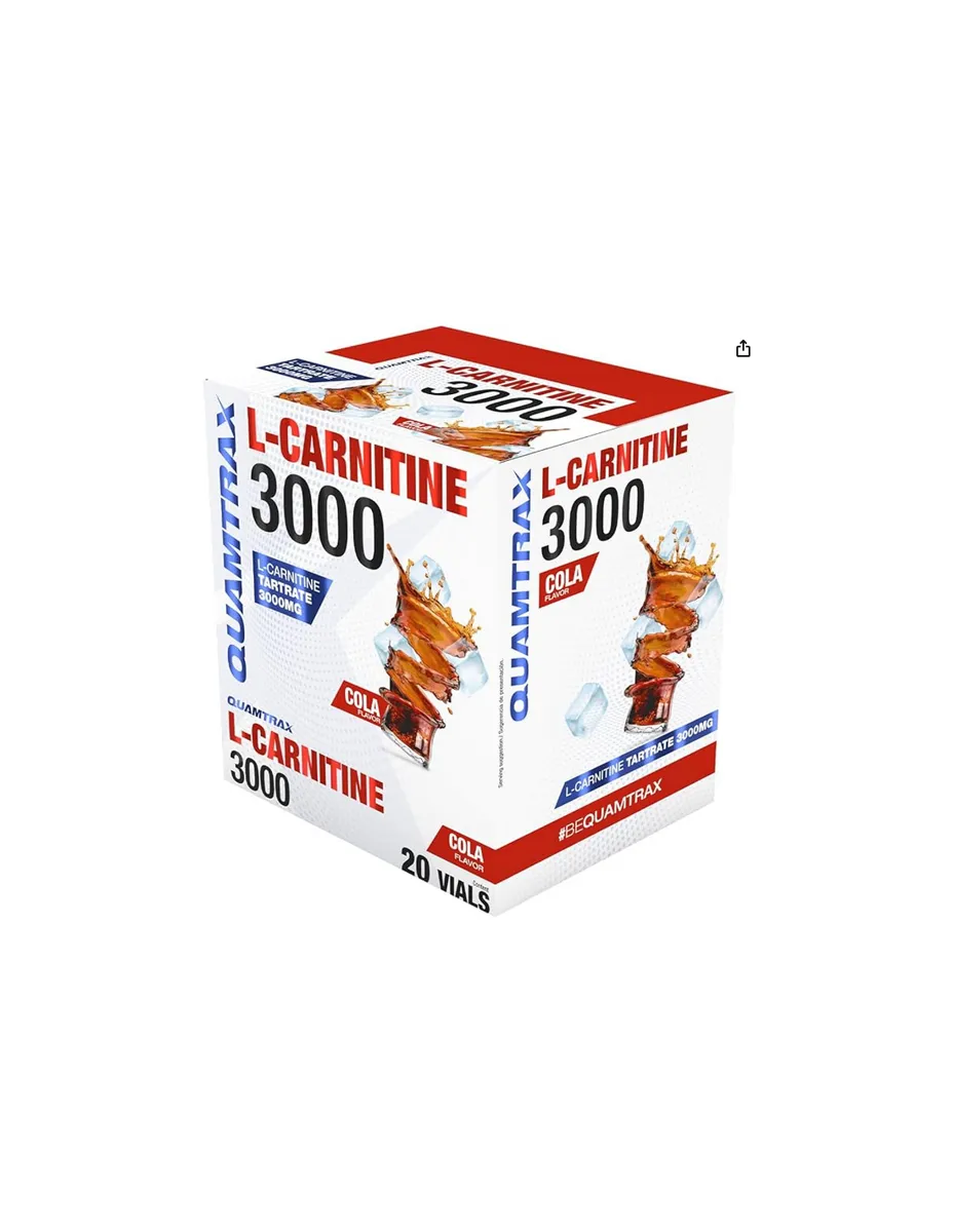 Carnitina, 3000, 20 viales, sabor Cola