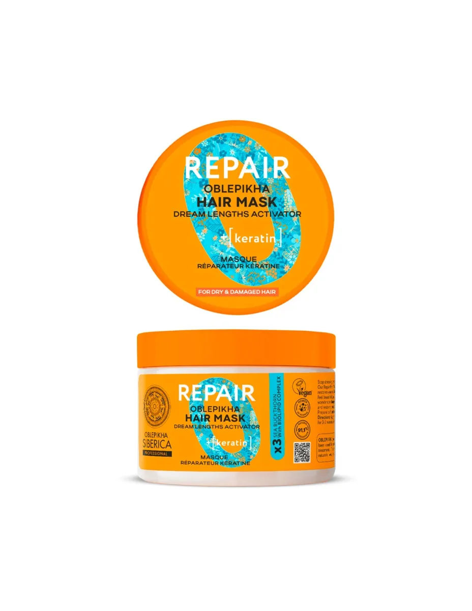 Mascarilla capilar, Reparadora con Queratina, 300ml