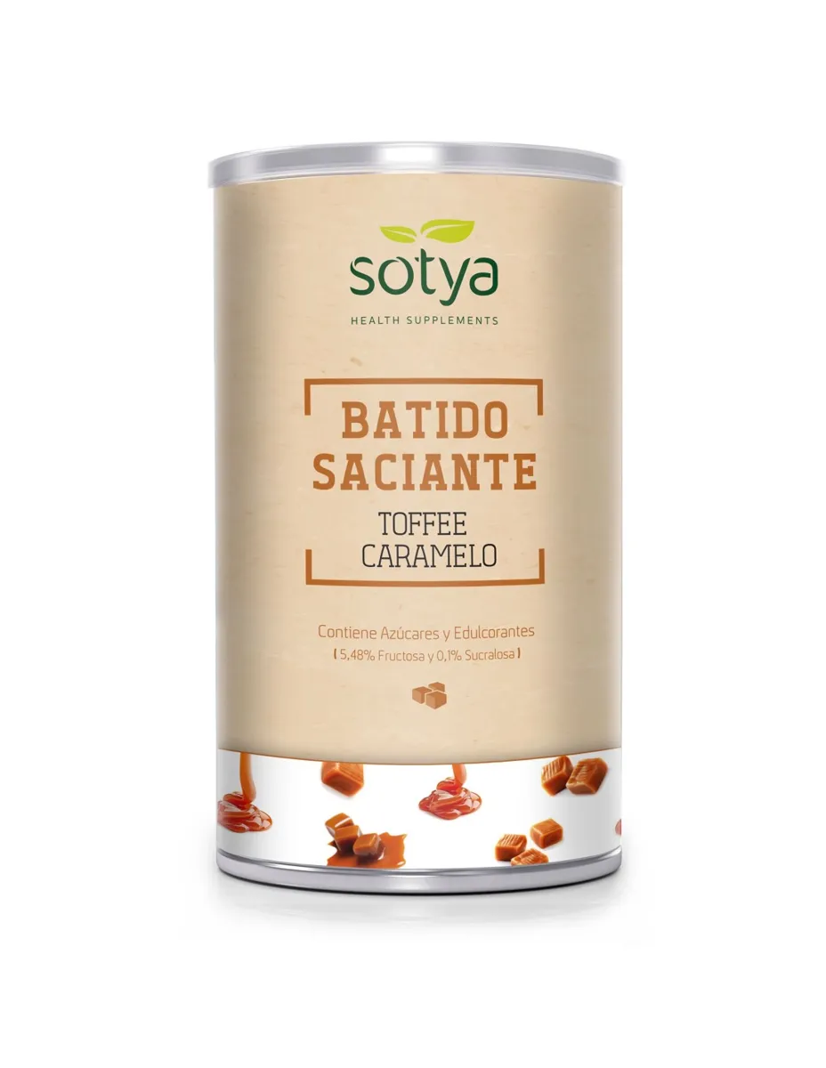 Batido saciante, sabor toffee caramelo, 550 gramos