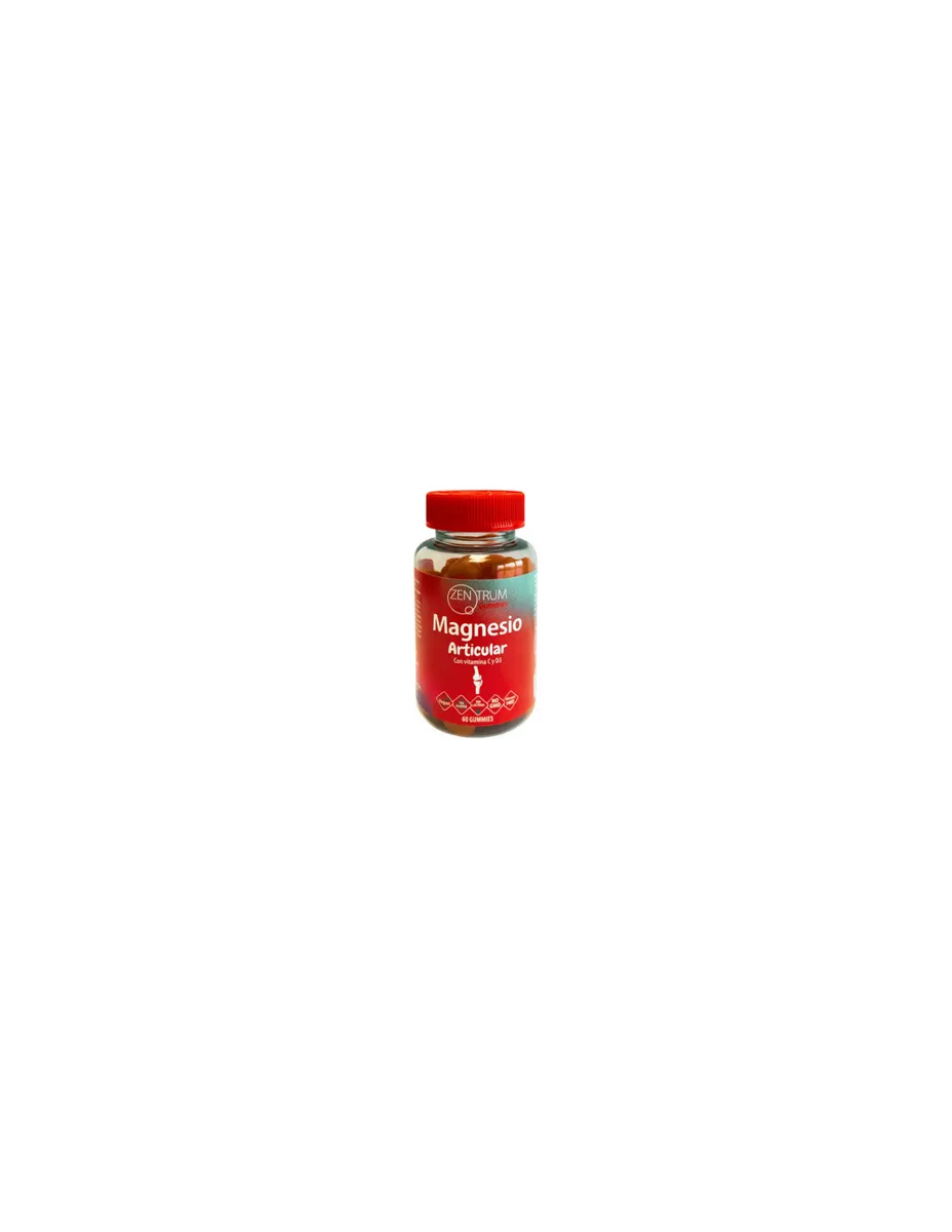 Magnesio + VItamina C y D3 (Articular), 60 gummies, Zentrum