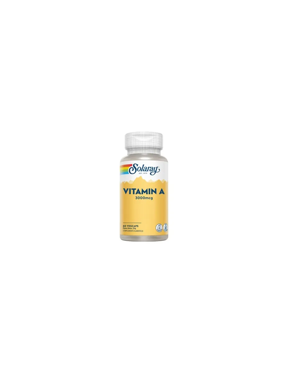 Vitamina A, 3000 mcg, 60 cápsulas veganas, sin gluten