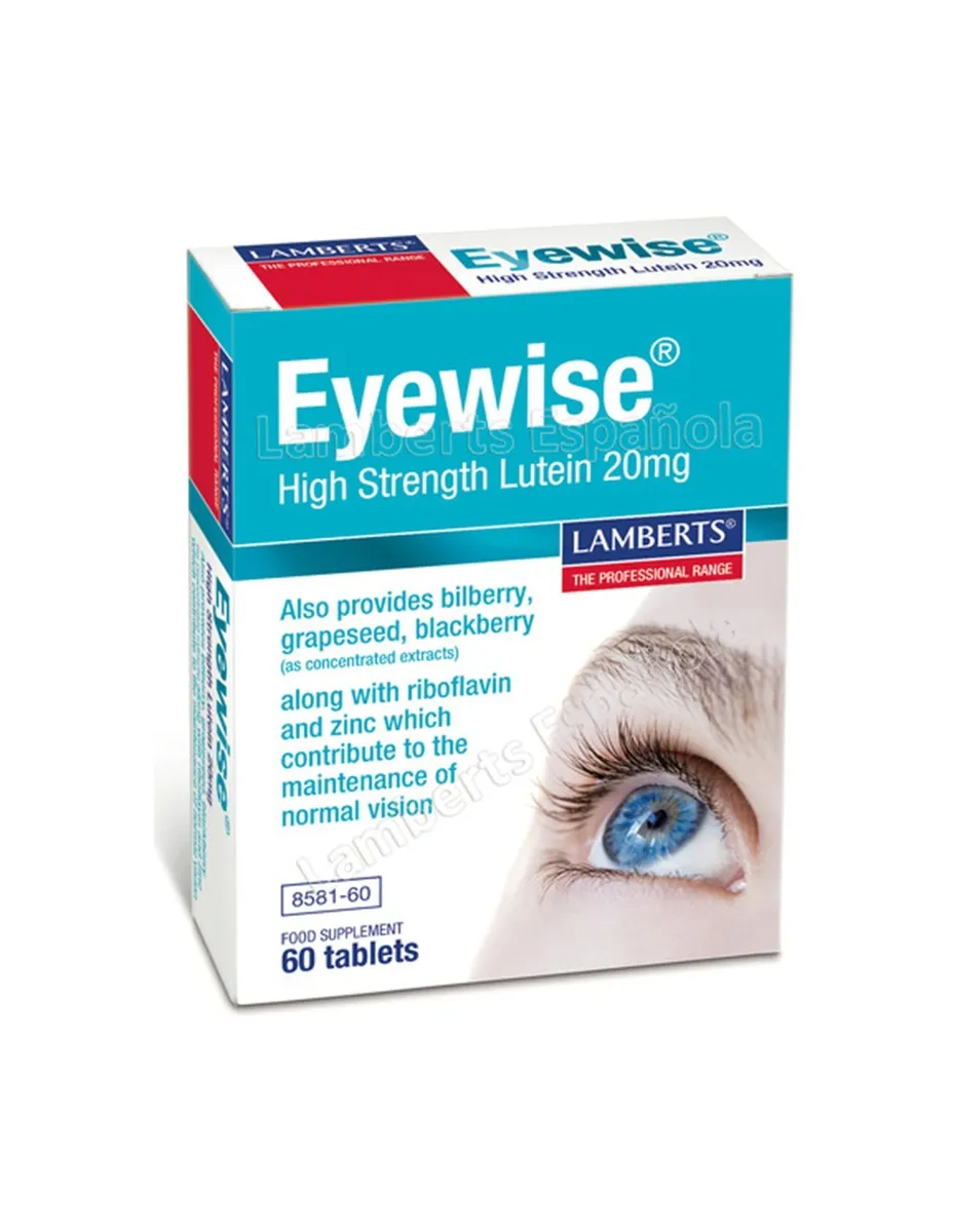 Eyewise Luteína 20mg, 60 tabletas