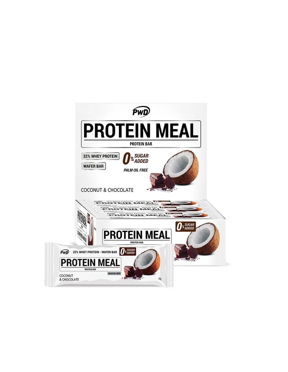 Barrita de proteínas, sabor coco & chocolate, 35 gramos - PWD