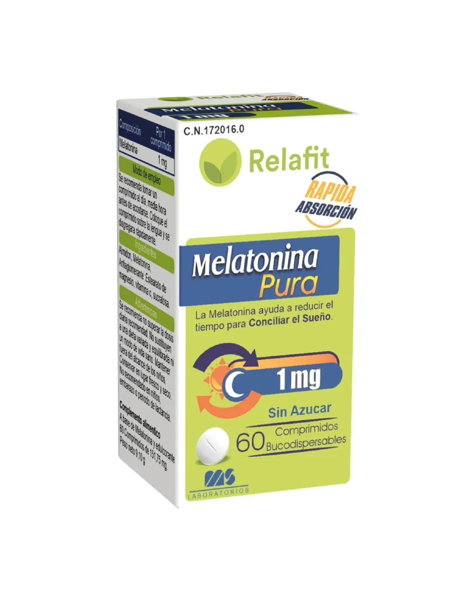 Melatonina pura 1,95mg, 60 microtabletas