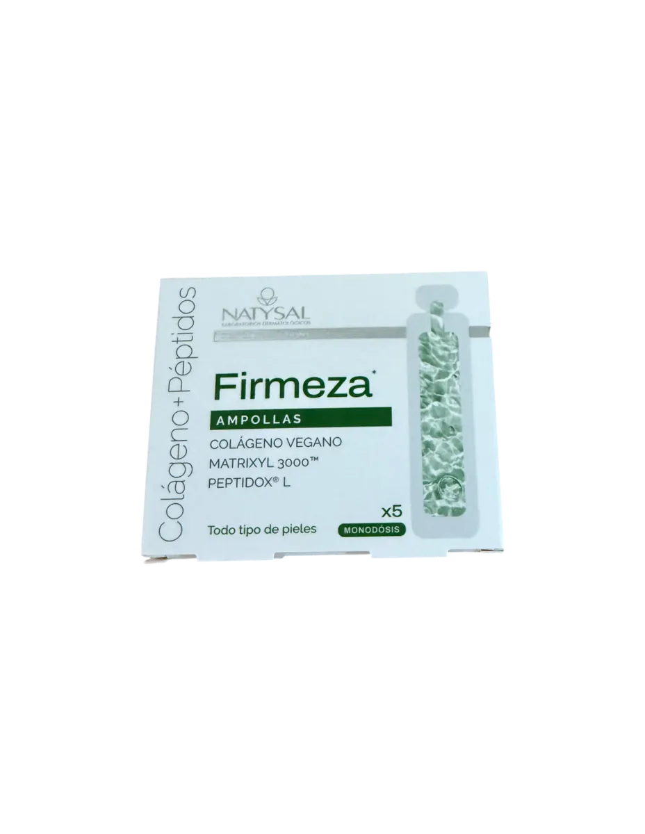 Ampollas, Firmeza (Colágeno Vegano, Matrixyl 3000 y Peptidox L), 5 monodosis, 5 ml, Natysal