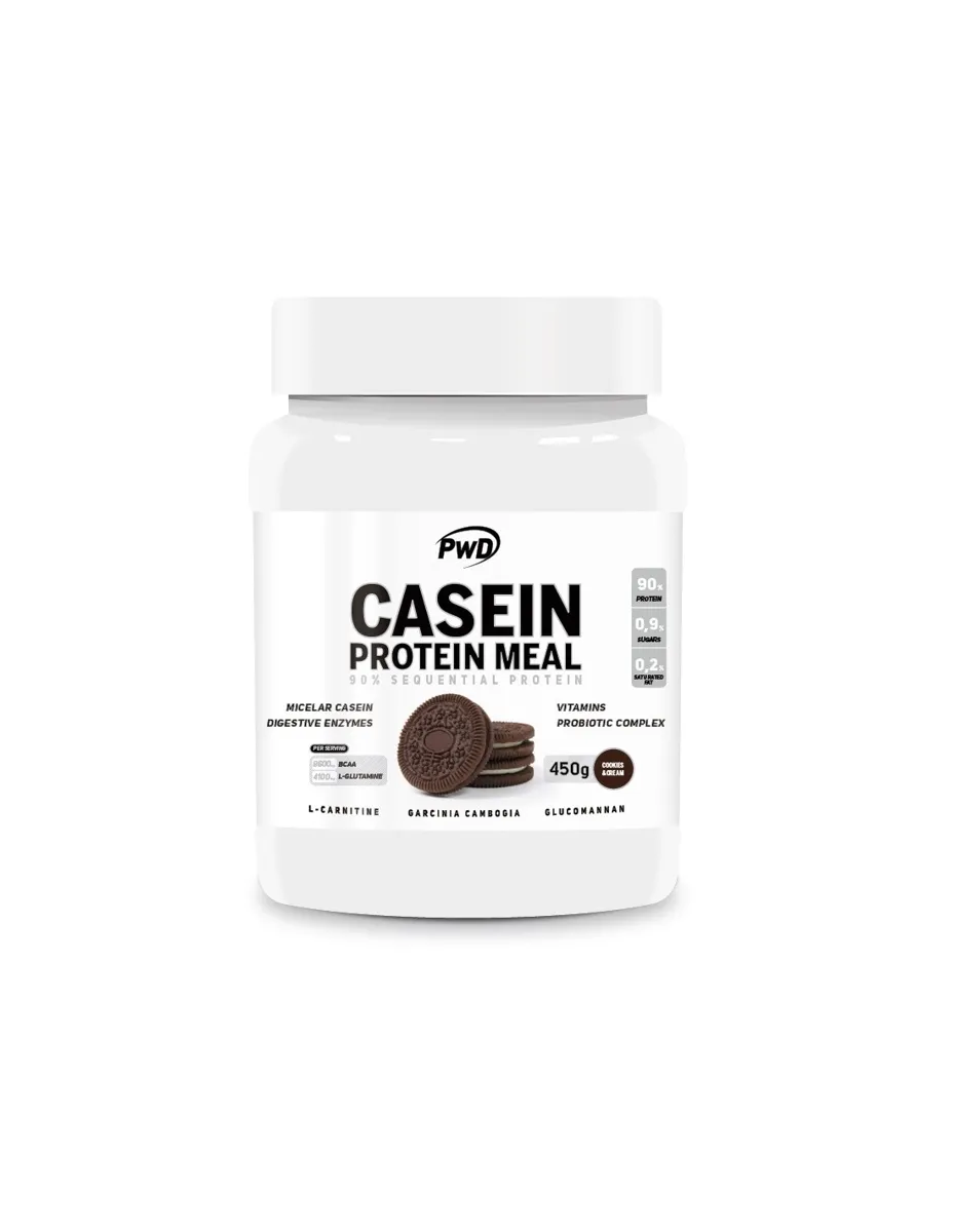 Caseína, sabor Cookies and cream, 450 gramos