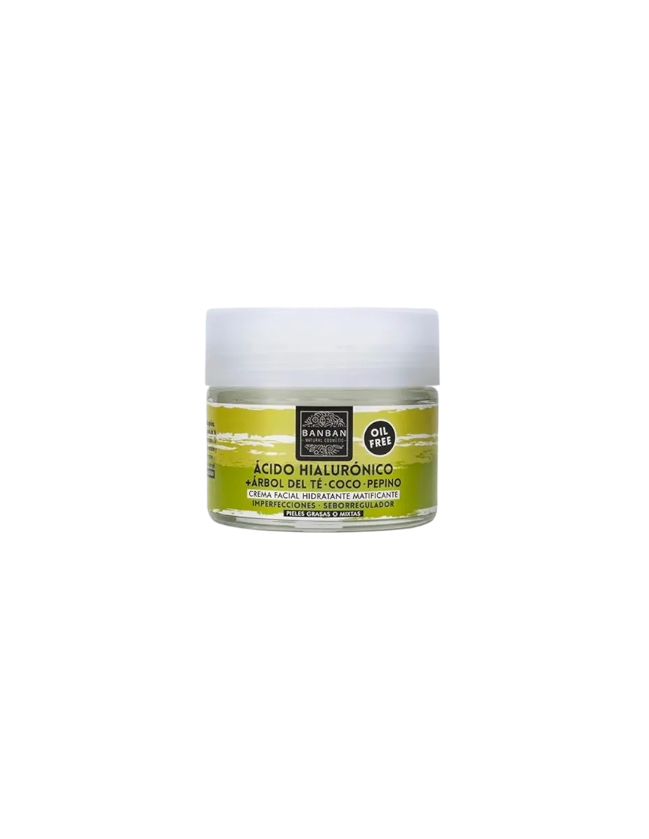 Crema Facial, Árbol del Té y Ácido Hialurónico, 50 ml
