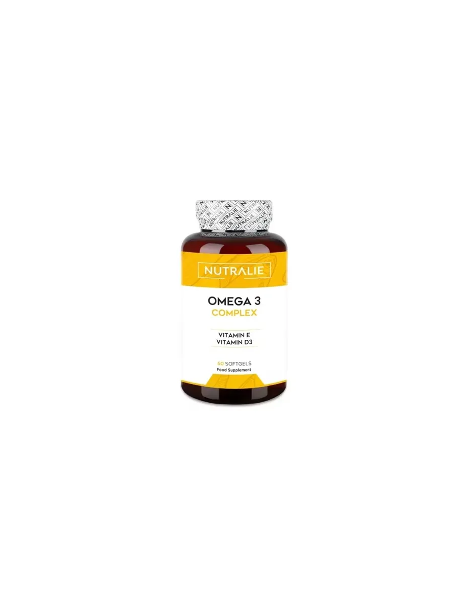 Omega 3, Con Vitamina E y D3, 60 softgels