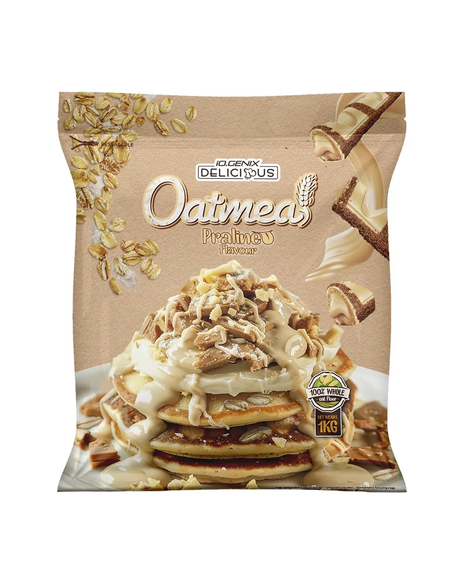 Harina de avena, sabor Praliné, 1Kg