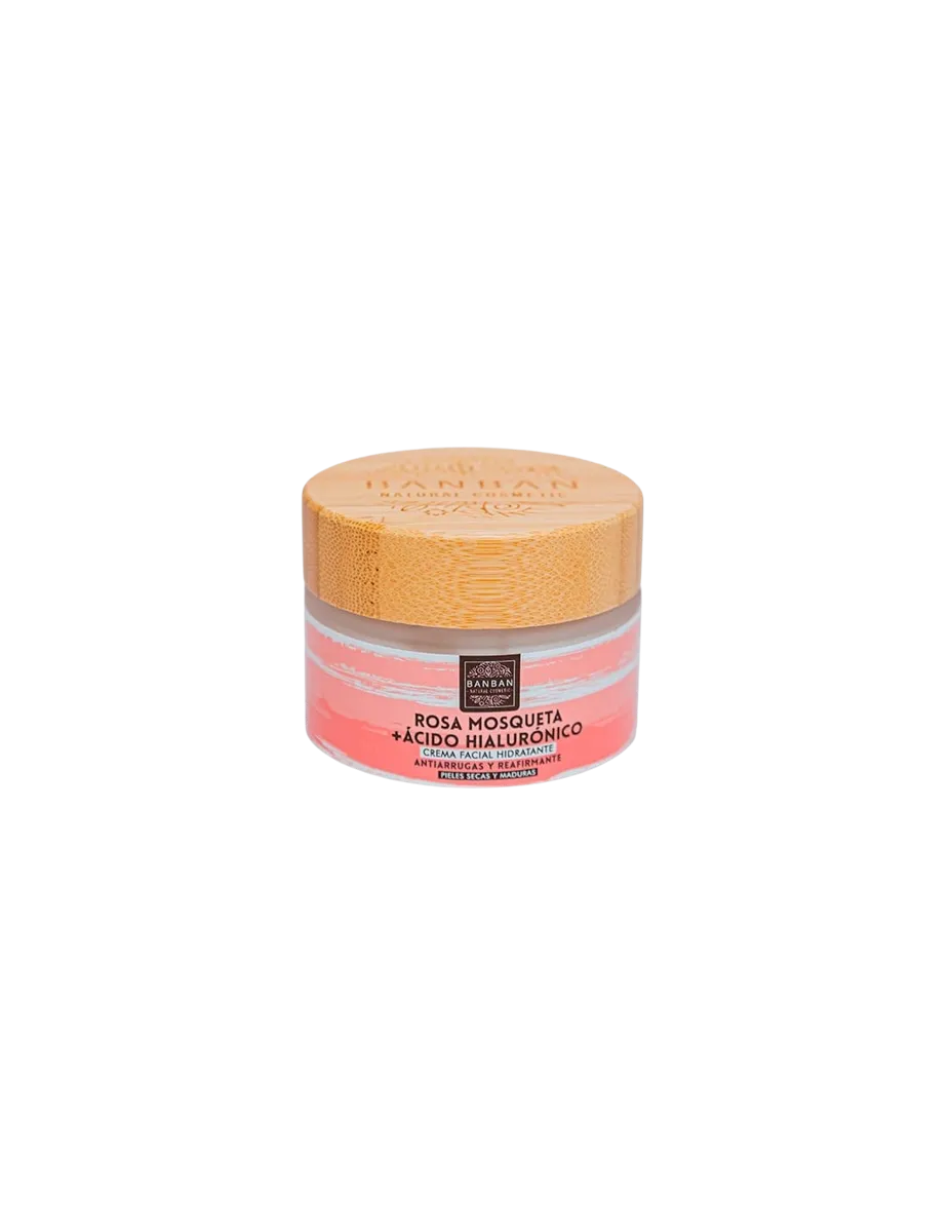 Crema Facial, Rosa Mosqueta y Ácido Hialurónico, 50ml