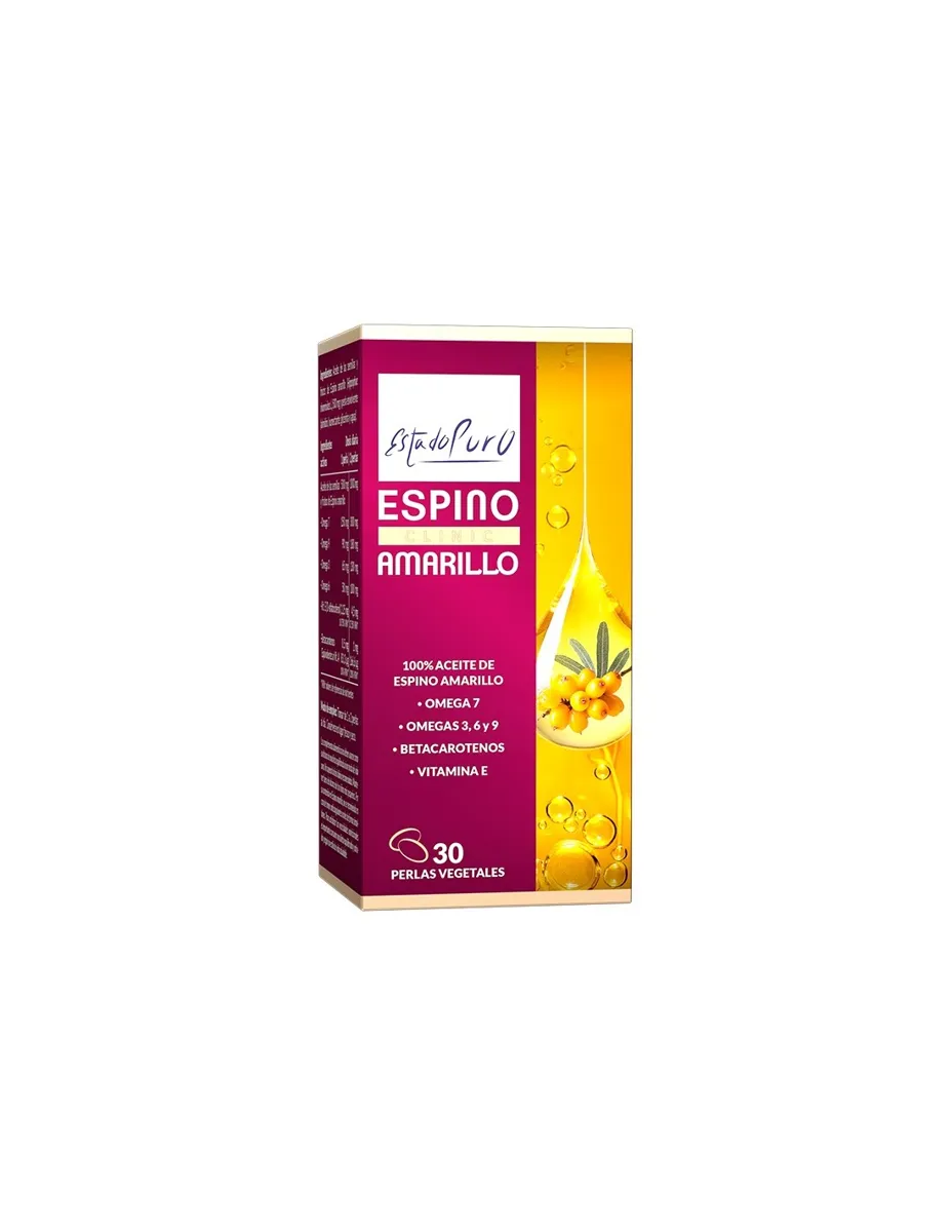 Espino amarillo, 100% aceite,  500mg, 30 perlas vegetales