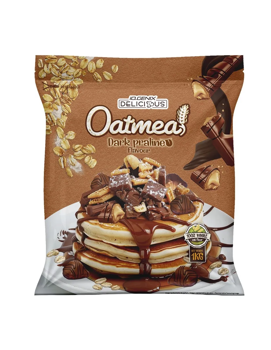 Harina de avena, sabor Dark Praliné, 1Kg