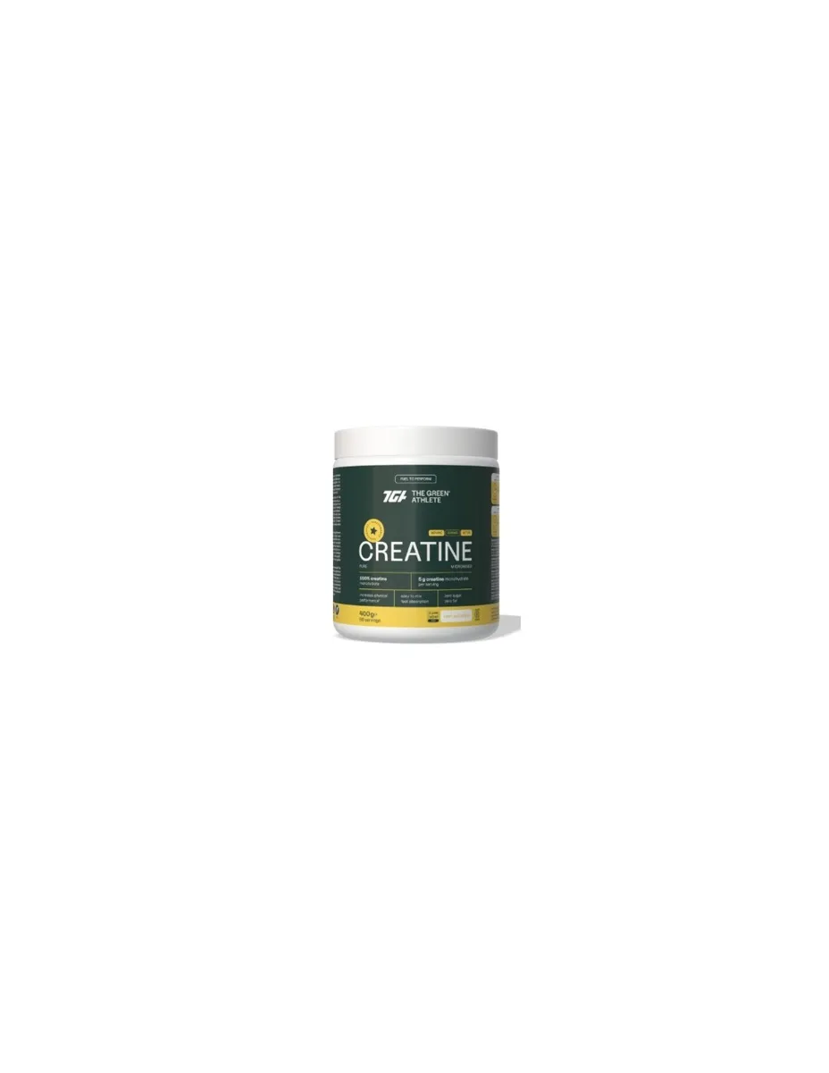 Creatina Vegana, Sin Gluten, Sin endulzantes, 400 g, Monohidratada (100% Micronizada), sabor Neutro
