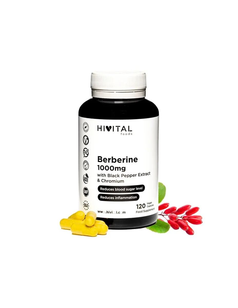 Berberina, 1000mg, 120 cápsulas