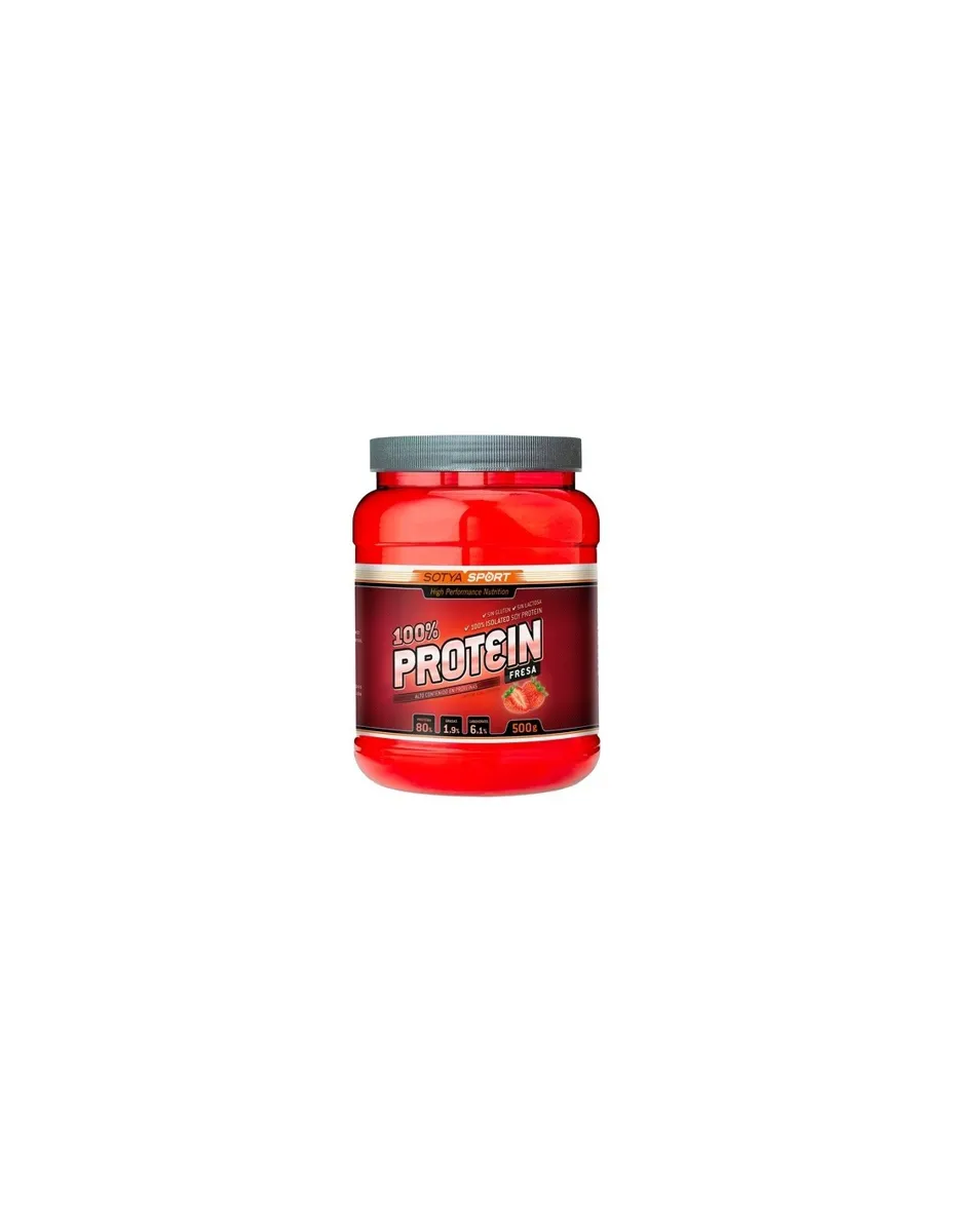 Proteína de Soja, sabor Fresa, 500 gramos