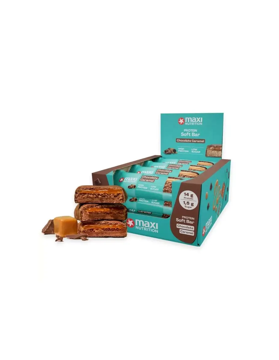 Barrita Proteica, sabor chocolate y caramelo, 45 gramos