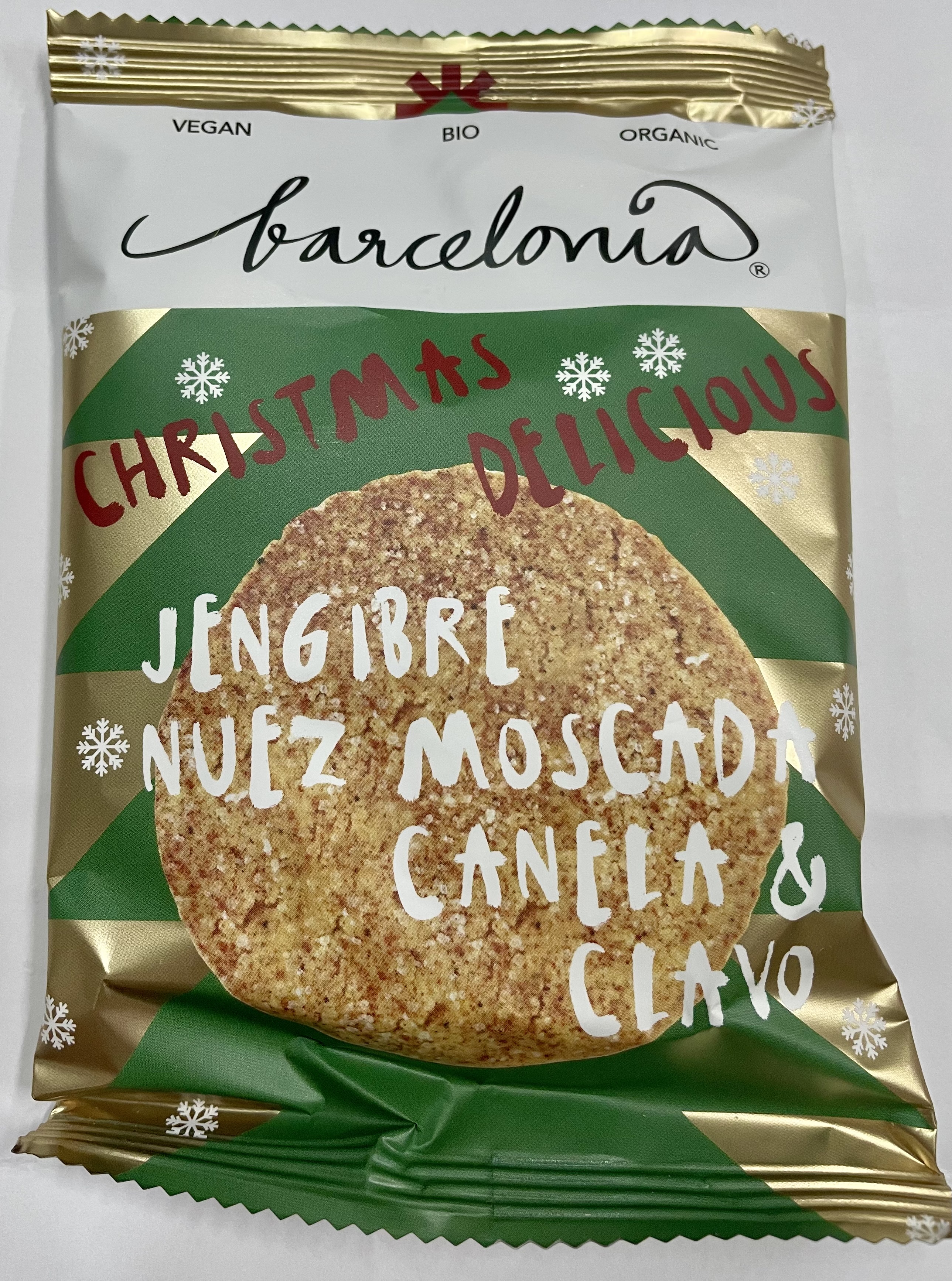 BARCELONIA Cookies Eco Veganas Navidad 50gx10 uds