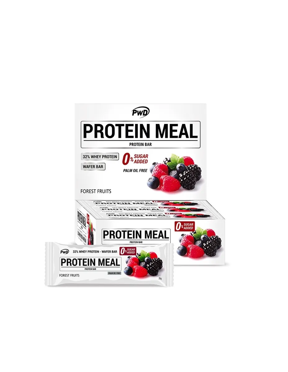 Barrita de proteínas, sabor frutas del bosque, 35 gramos