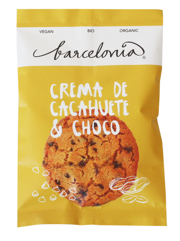 Galleta. Eco, Vegana, cacahuete & Choco 50gx10uds - Barcelonia