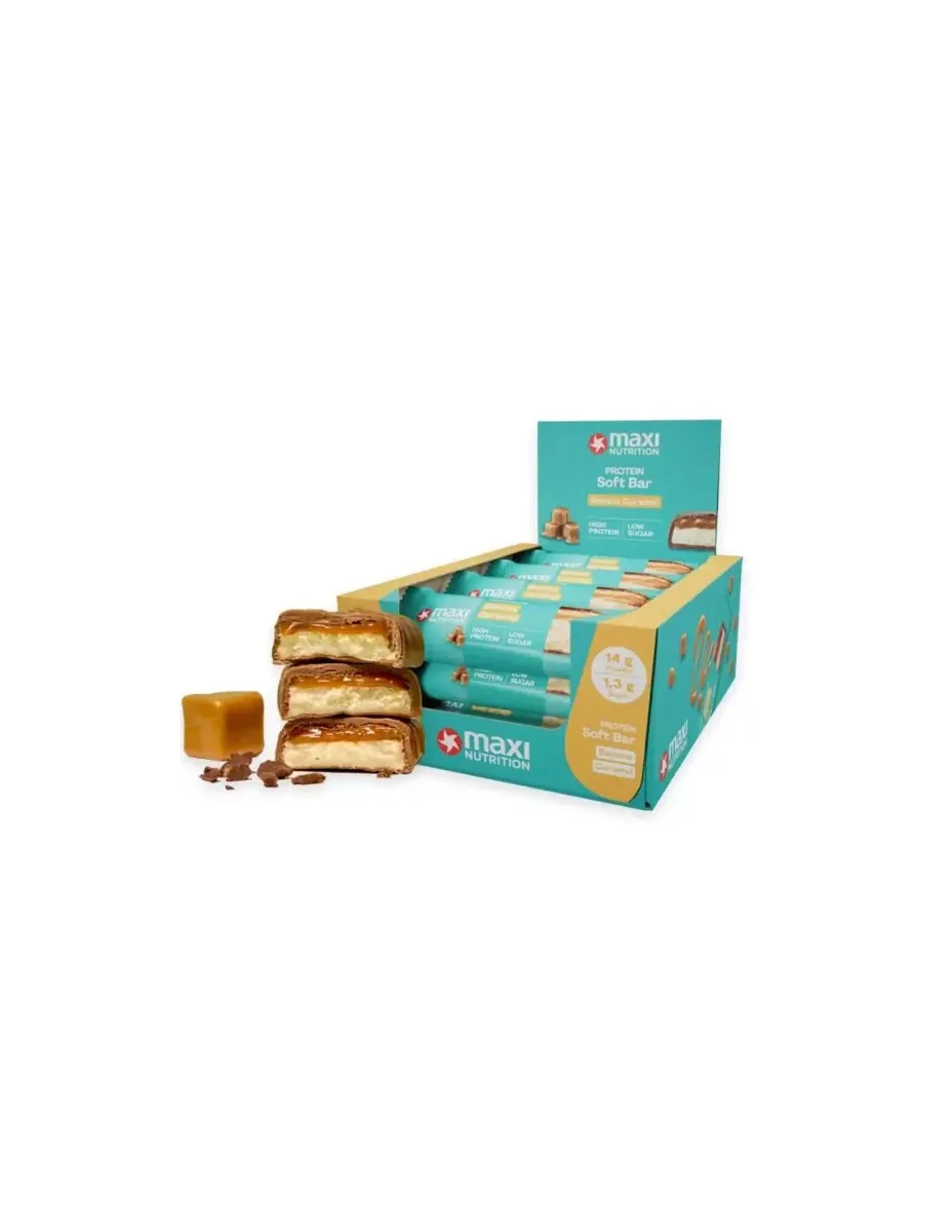 Barrita Proteica, sabor plátano y caramelo, 45 gramos