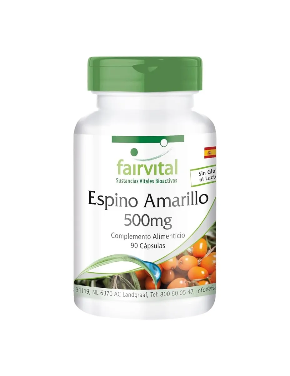 Espino Amarillo, 500mg, Sin gluten ni lactosa