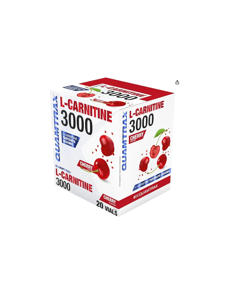 Carnitina, 3000, 20 viales, sabor Cereza