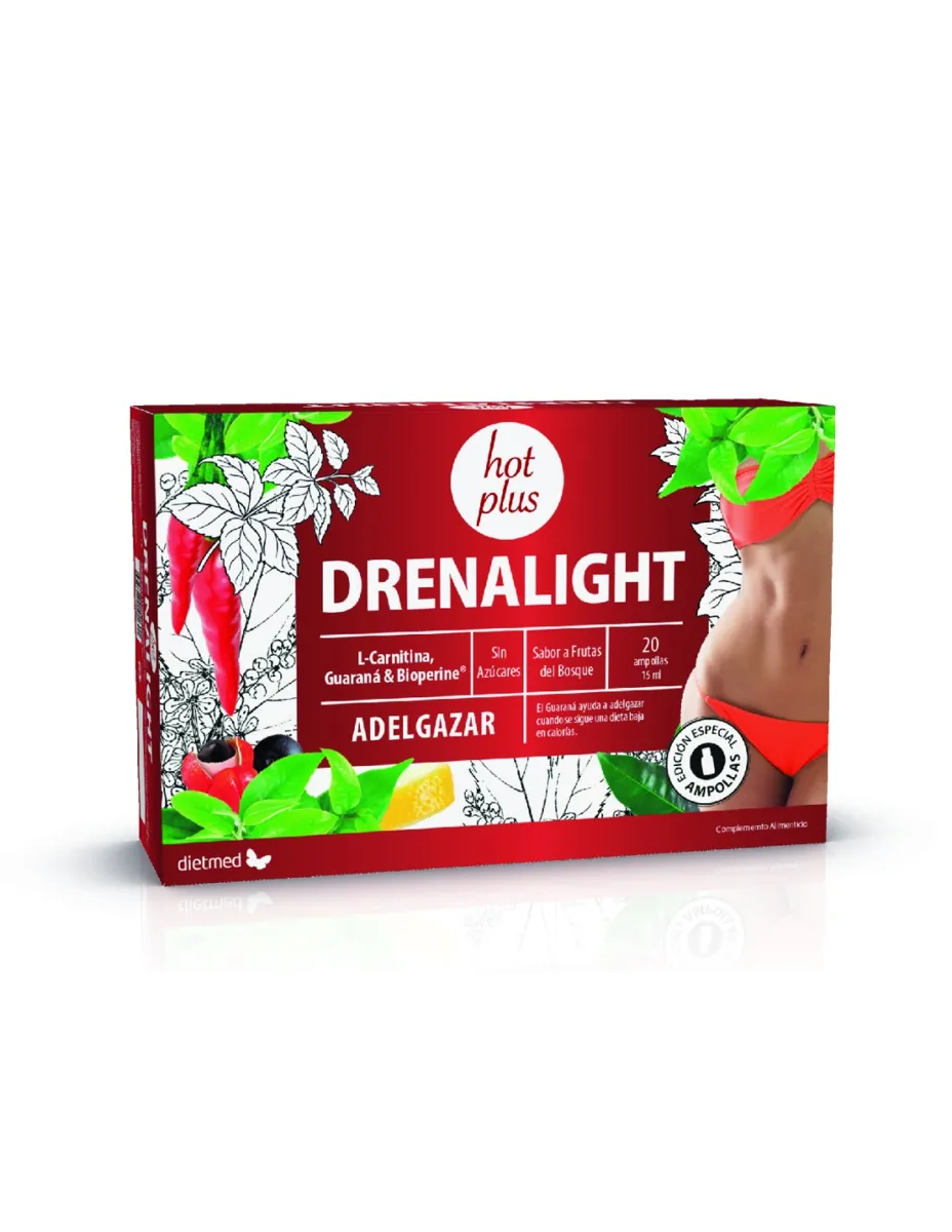 Drenalight Hot Plus, 20 ampollas