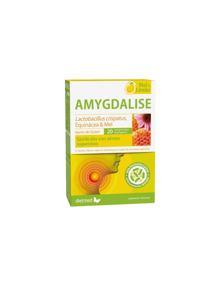 Amygdalise, sabor limón, 20 comprimidos masticables
