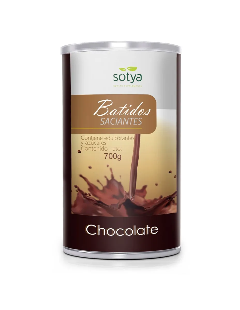 Batido saciante, sabor chocolate, Sin gluten, 600 gramos