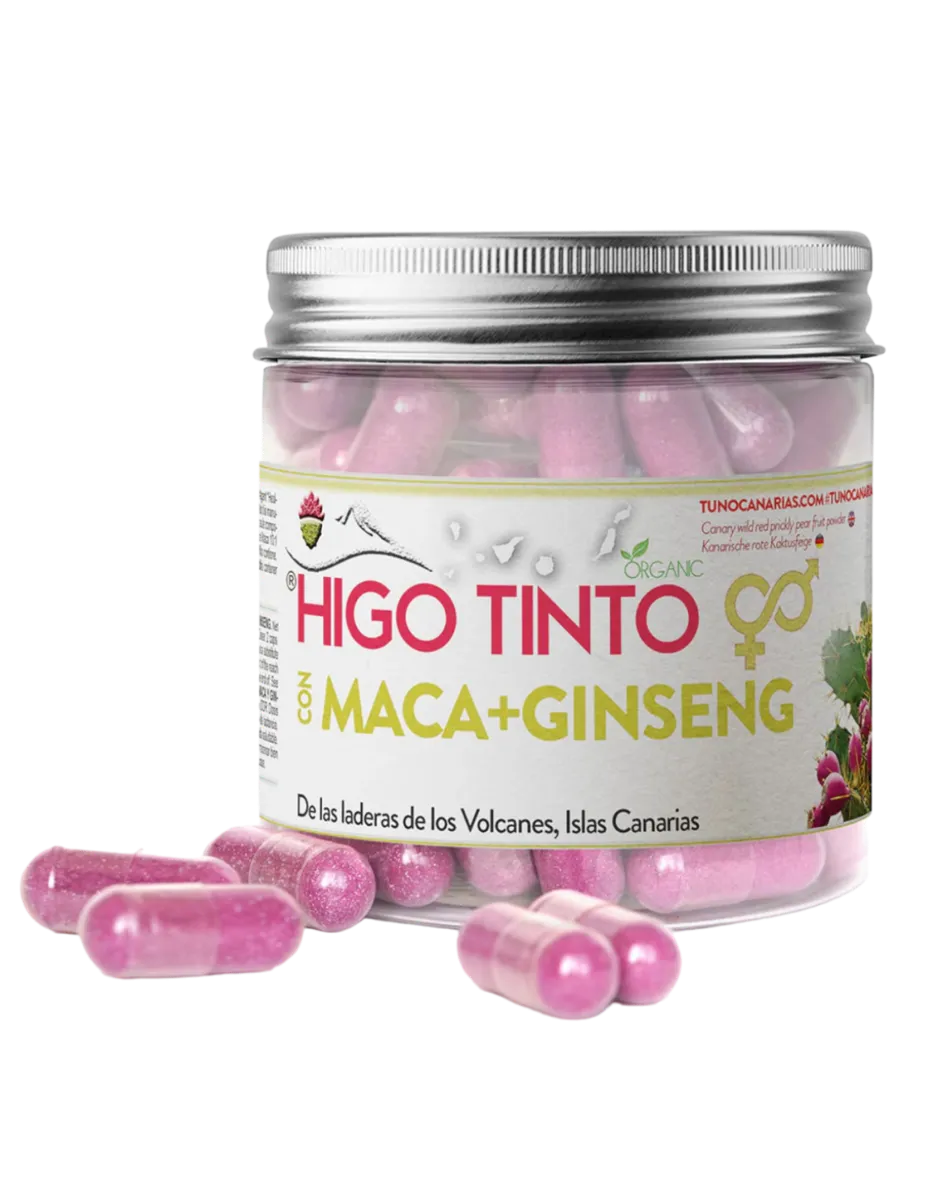 Higo Tinto con maca y ginseng, 90 cápsulas